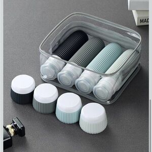 Travel Bottle Set with Clear Case